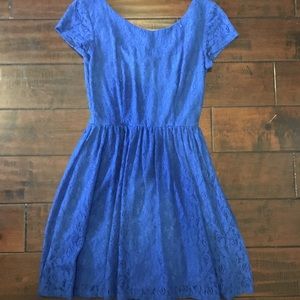 Blue lace dress